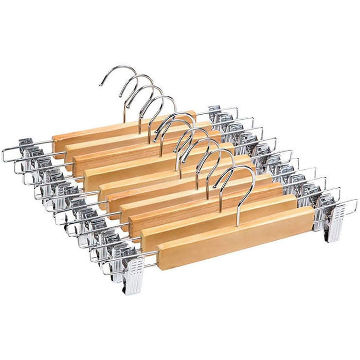 10 Pcs Trouser Hangers with Garment Clips