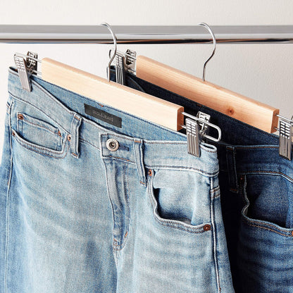 10pcs Multifunctional Trouser Hanger with Clips Skirt Pants Clip Hangers Home