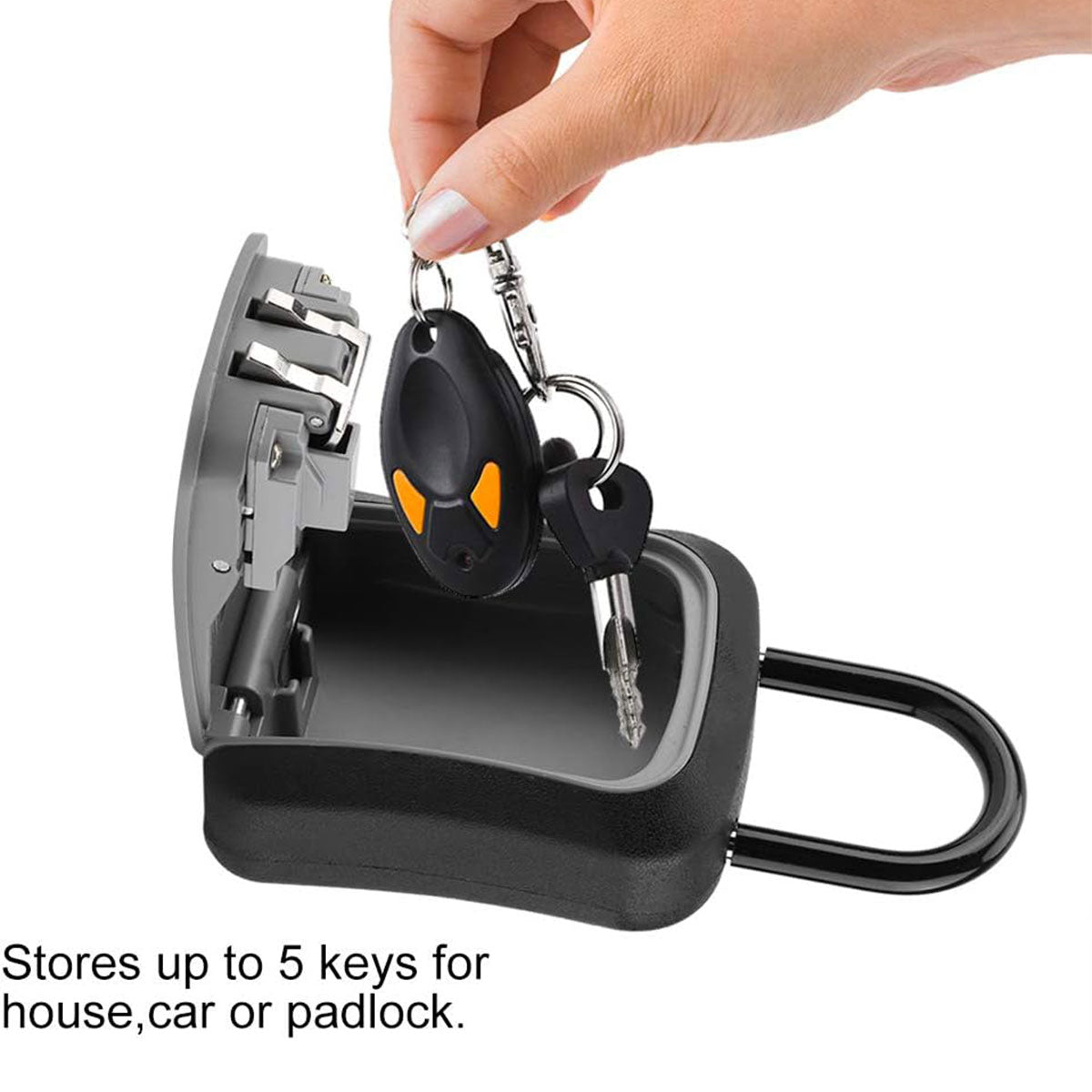 Combination Lock with Hook Heavy Duty Secure Lock for Storage Cabinets and Doors