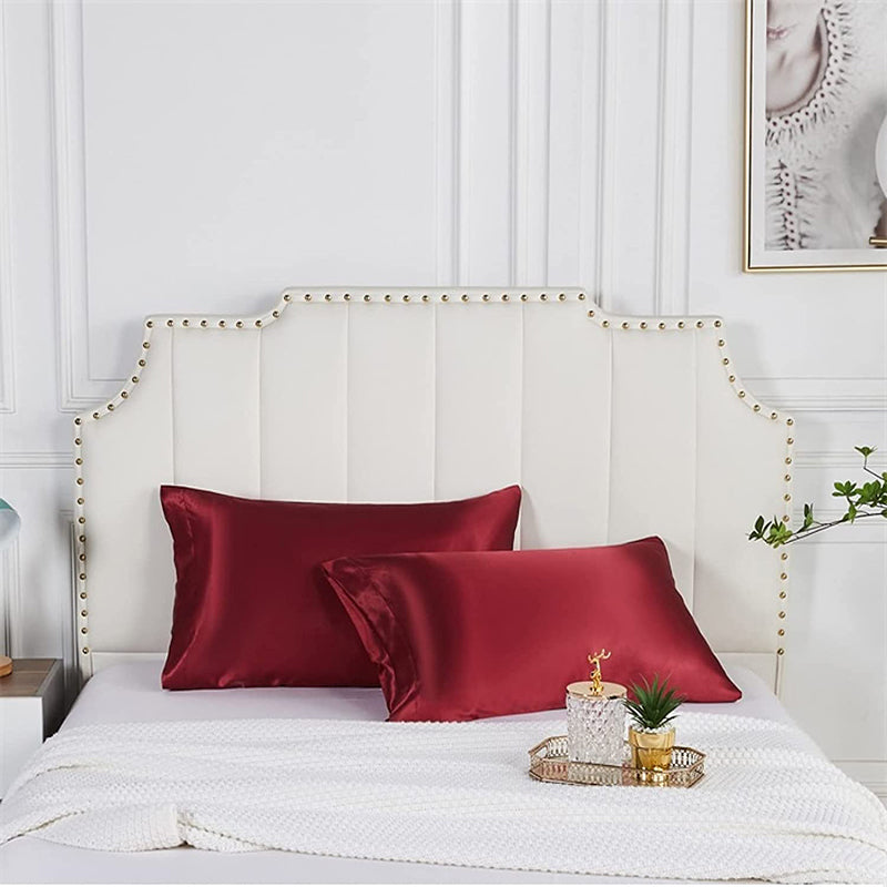 2X Satin Pillow Case Bedroom Pillowcase Cushion Covers Home Decor Luxury Slip AU