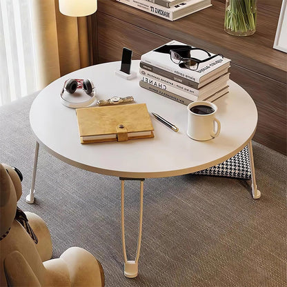 Small Foldable Computer Desk Portable Bed Table Round Home Office Laptop Stand