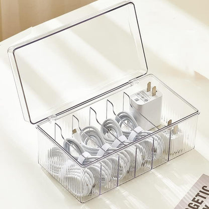 Transparent Dustproof Cosmetic Storage Box with Lid Makeup Organizer Case AU