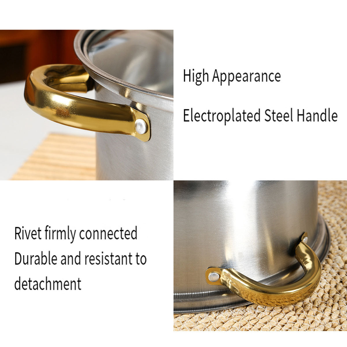 12pcs Stainless Steel Cookware Set Pots and Pans Kitchen Cooking Utensil Set
