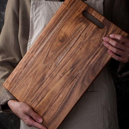 Large Hardwood Chopping Cutting Board Kitchen Steak Deli Meat Food Household