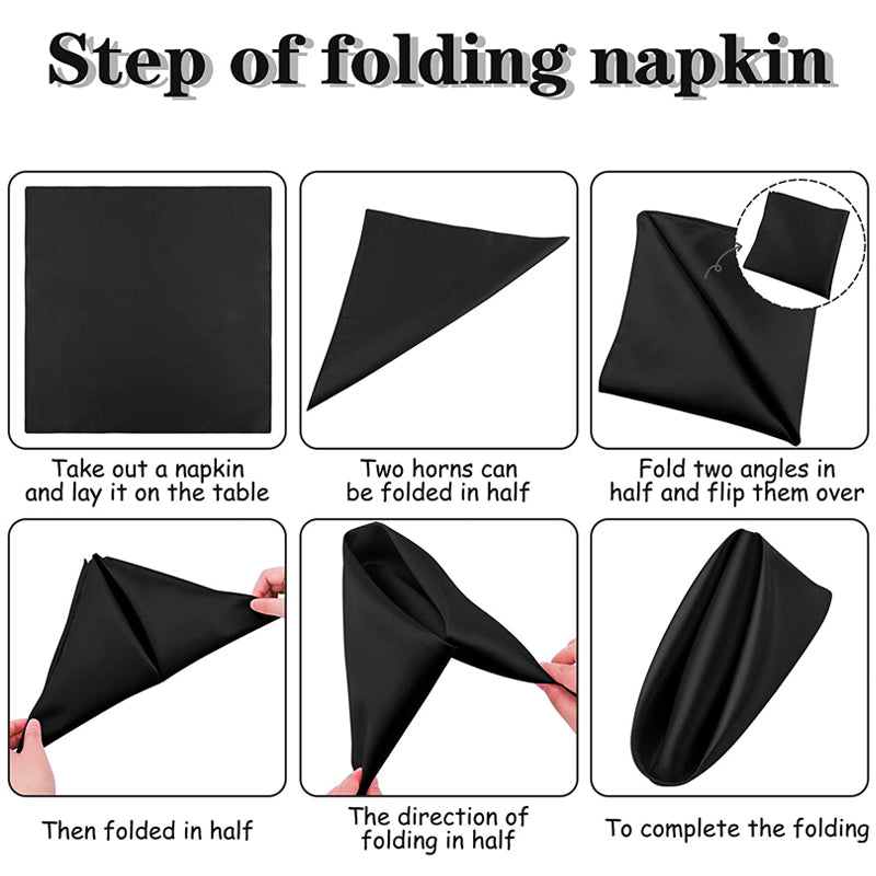 50 Pcs Polyester Square Cloth Napkins for Wedding Dining