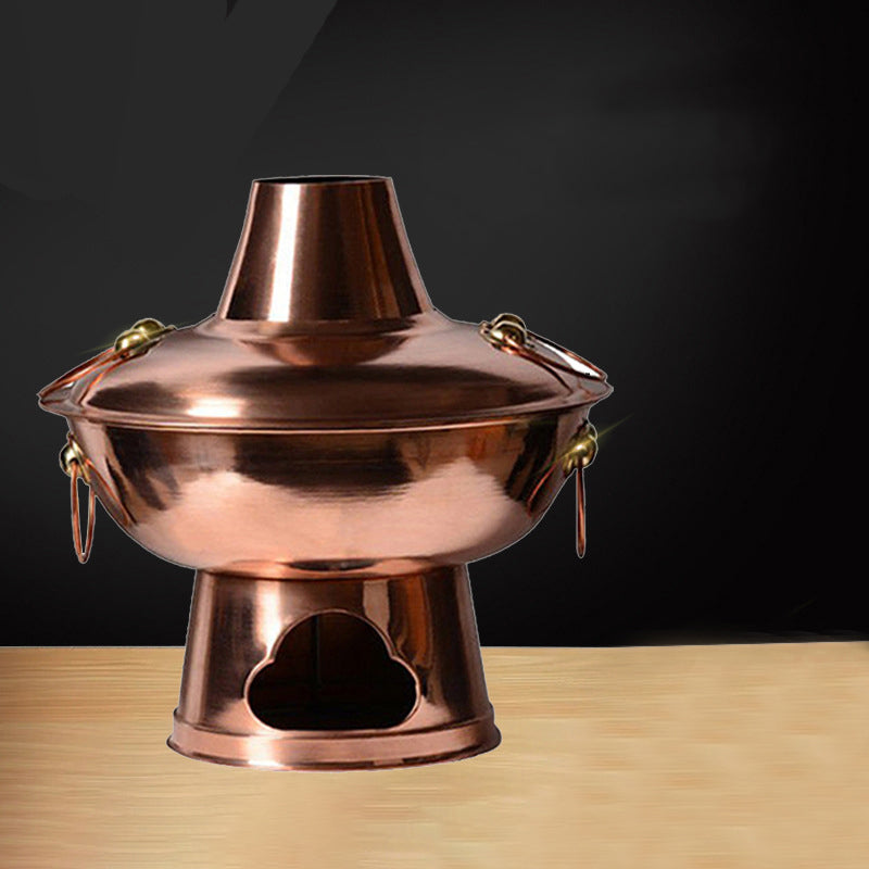 Stainless Steel Charcoal Chinese Copper Hot Pot for Beijing Cookware