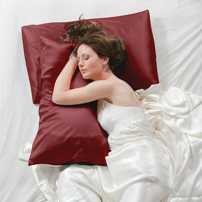 2X Satin Pillow Case Bedroom Pillowcase Cushion Covers Home Decor Luxury Slip AU