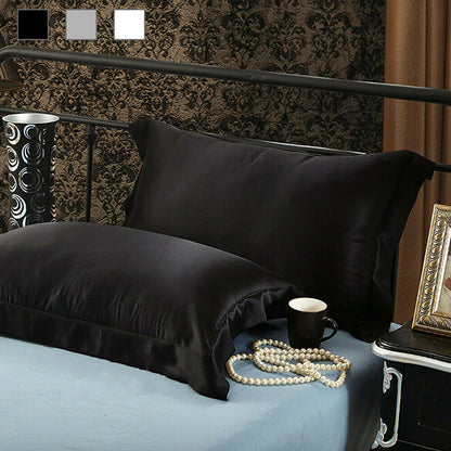 2X Satin Pillow Case Bedroom Pillowcase Cushion Covers Home Decor Luxury Slip AU