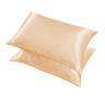 2 Pcs Satin Pillowcases with 51 by 66cm Size — Light Orange