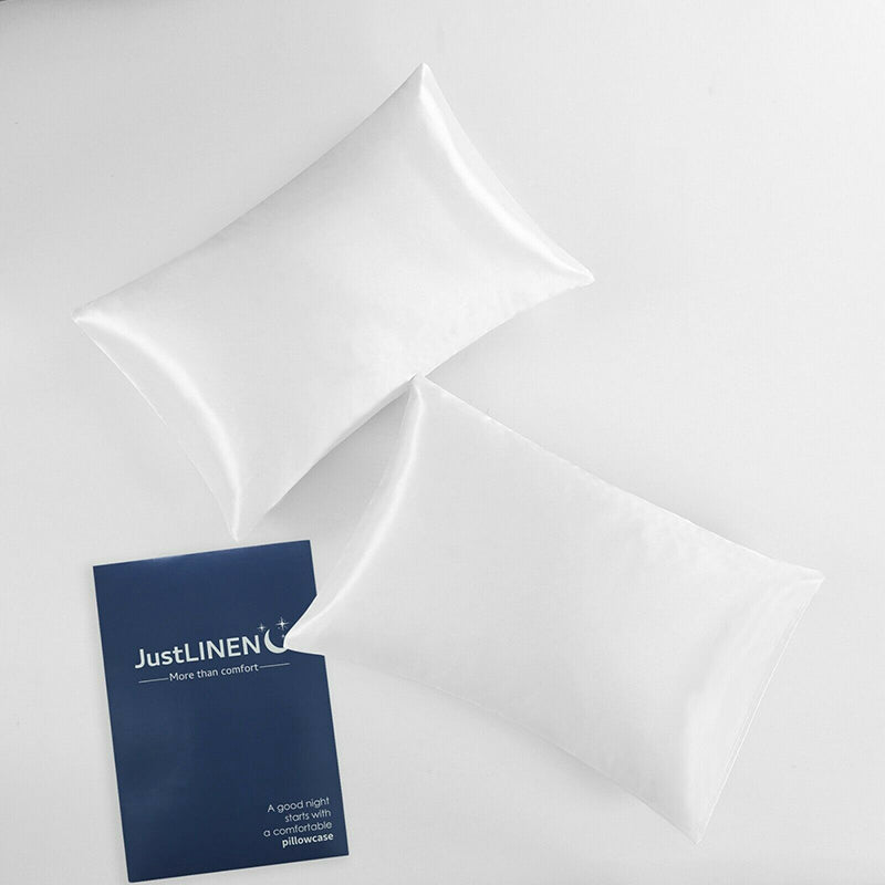 2X Satin Pillow Case Bedroom Pillowcase Cushion Covers Home Decor Luxury Slip AU