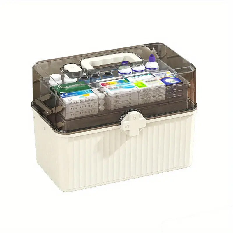 Large Capacity Medicine Cabinet Multi Layer Storage Box for Household First Aid