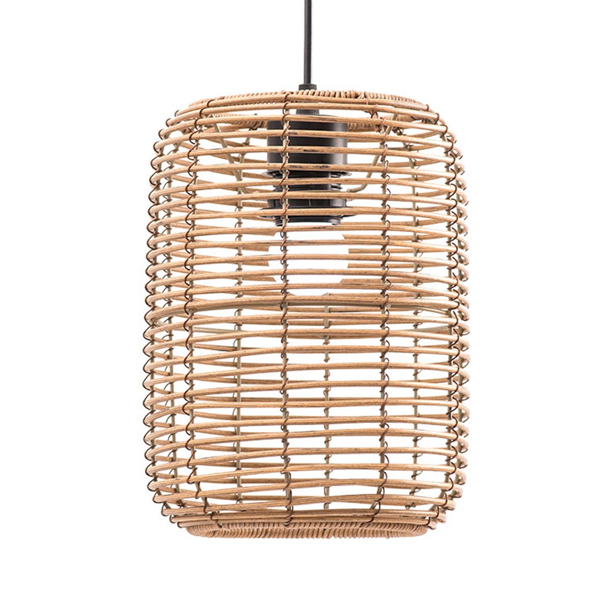 Vintage Rattan Woven Pendant Lampshade Boho Ceiling Light