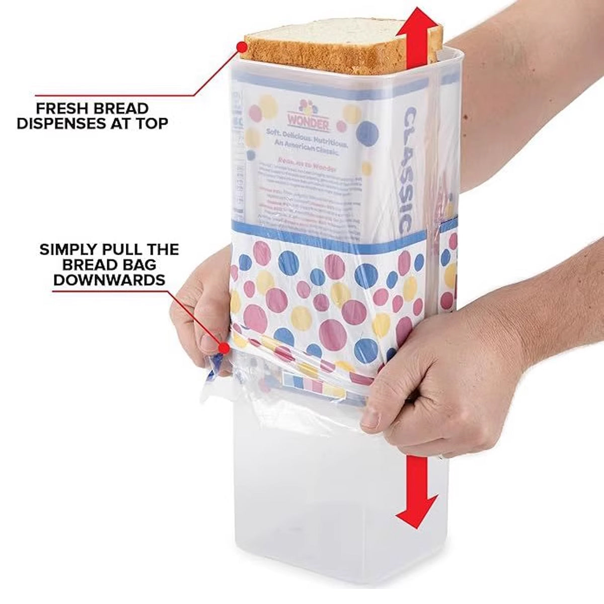 Bread Keeper Loaf Storage Container Vertical Bread Box Bin with Sealed Lid