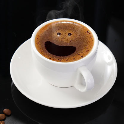 6 Piece Ceramic Coffee Cup and Saucer Set Apricot Tea