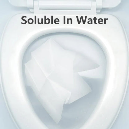 50 Pcs Dissolvable Disposable Toilet Seat Pads Travel Hotel