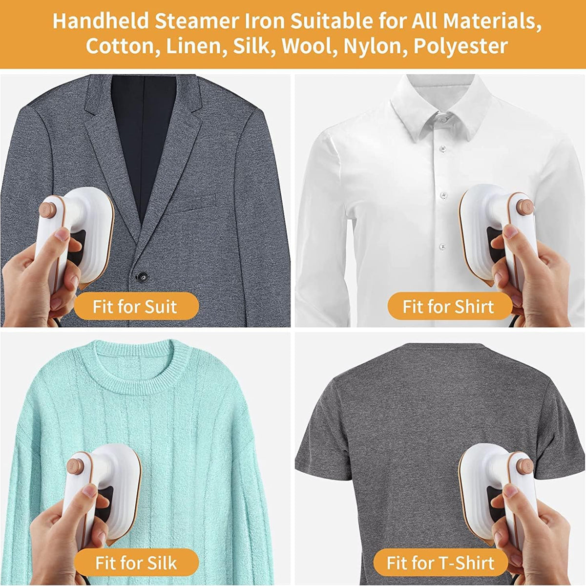 Mini Electric Iron Handheld Rotary Folding Clothes Steamer Home Ironing Machine