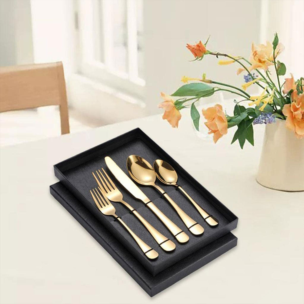 2 Sets Stainless Steel Cutlery 10 Piece Dining Utensils
