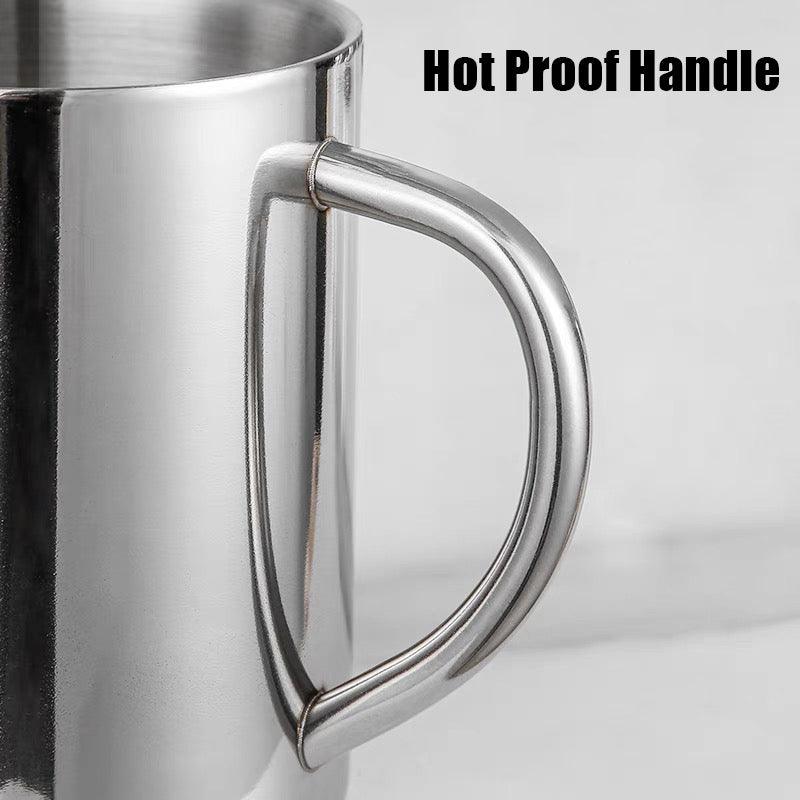 2PCS 380ML Stainless Steel Double Wall Cup Mugs Drinking Coffee Camping Travel
