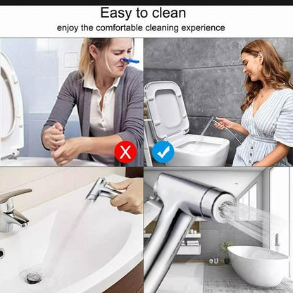 Handheld Shower Head Set with Hose and Bracket – Product View 9