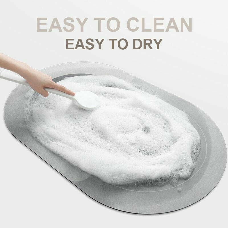 Super Absorbent Non-Slip Bath Mat Quick-Drying PVC Velvet