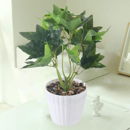 Artificial Small Potted Plant Decoration Faux Bonsai Greenery Indoor Home Decor