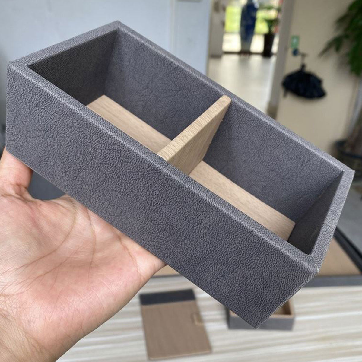 Double Compartment Tea Caddy Hotel Room Organizer