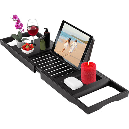 Expandable Anti-Slip Bathtub Storage Rack Adjustable Household Bath Shelf AU