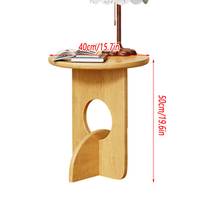 Wooden Round Side Table Sofa Corner Table Simple Family Living Room End Table