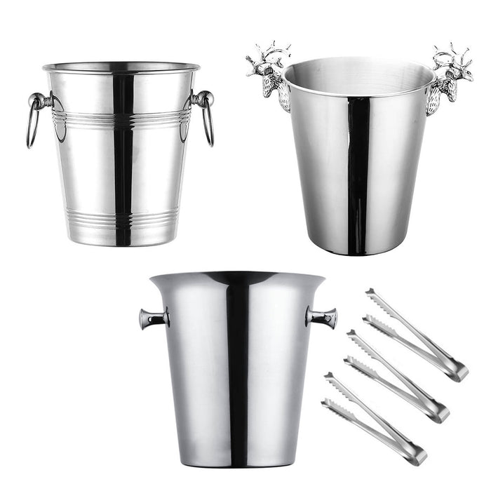 5L Steel Ice Bucket for Wine and Champagne
