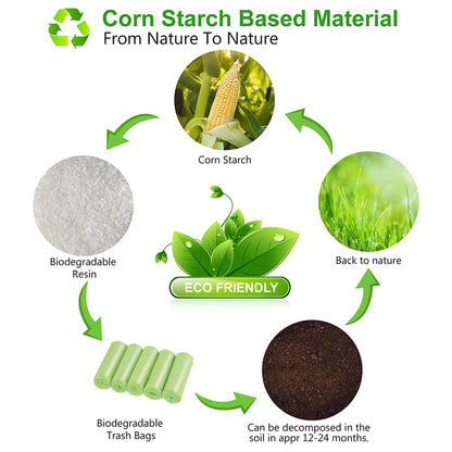 150/300/1000PCS Biodegradable Bin Liners Kitchen Garbage Bags 2.6GL,4GL,8GL,13GL