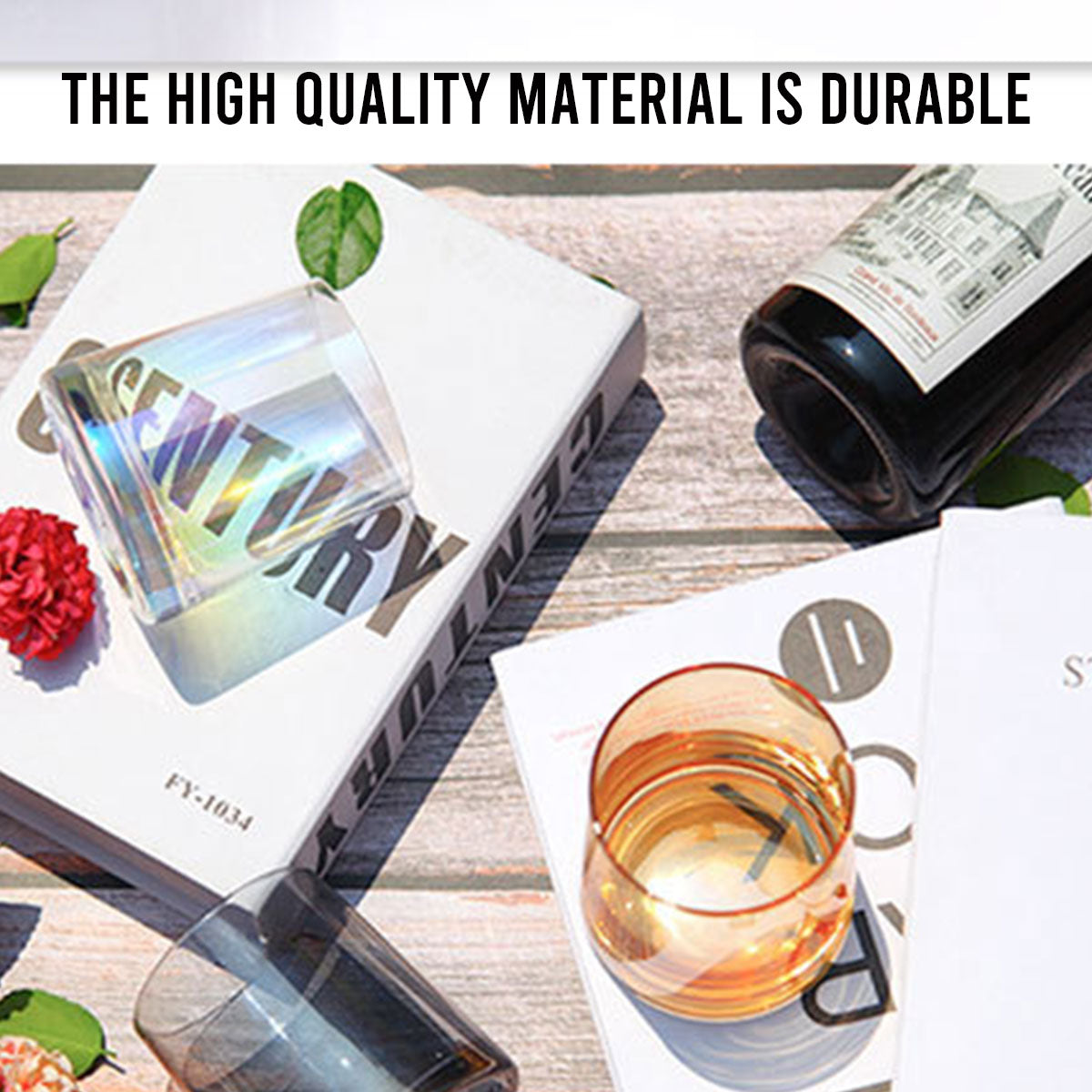 2 Pcs Glass Toothbrush Cups Set for Hotel Bathroom