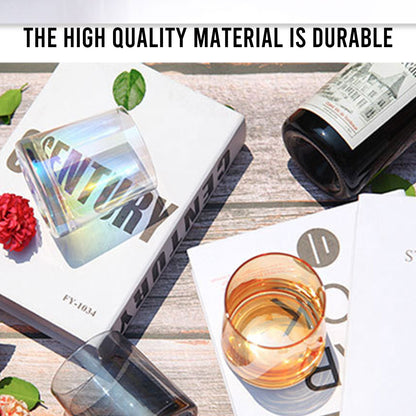 2 Pcs Glass Toothbrush Cups Set for Hotel Bathroom