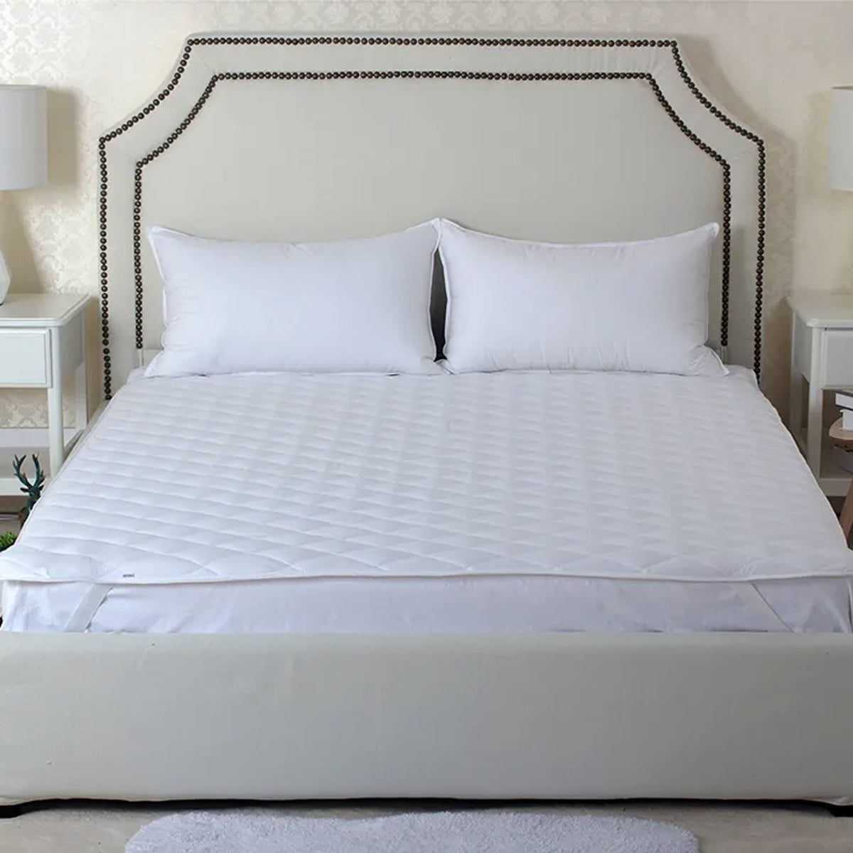 Hotel Mattress Comfort Pads Fabric Bedding Topper Mattress Protectors Cover AU