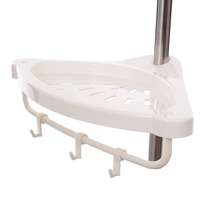 Retractable Tripod Bathroom Storage Shelf Tension Rod