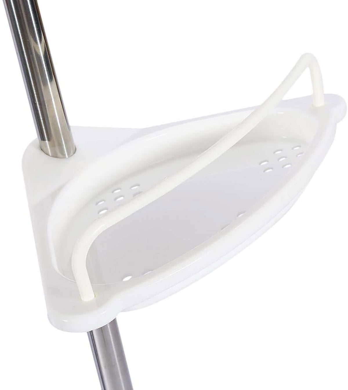 Retractable Tripod Bathroom Storage Shelf Tension Rod