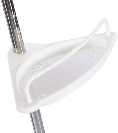 Retractable Tripod Bathroom Storage Shelf Tension Rod