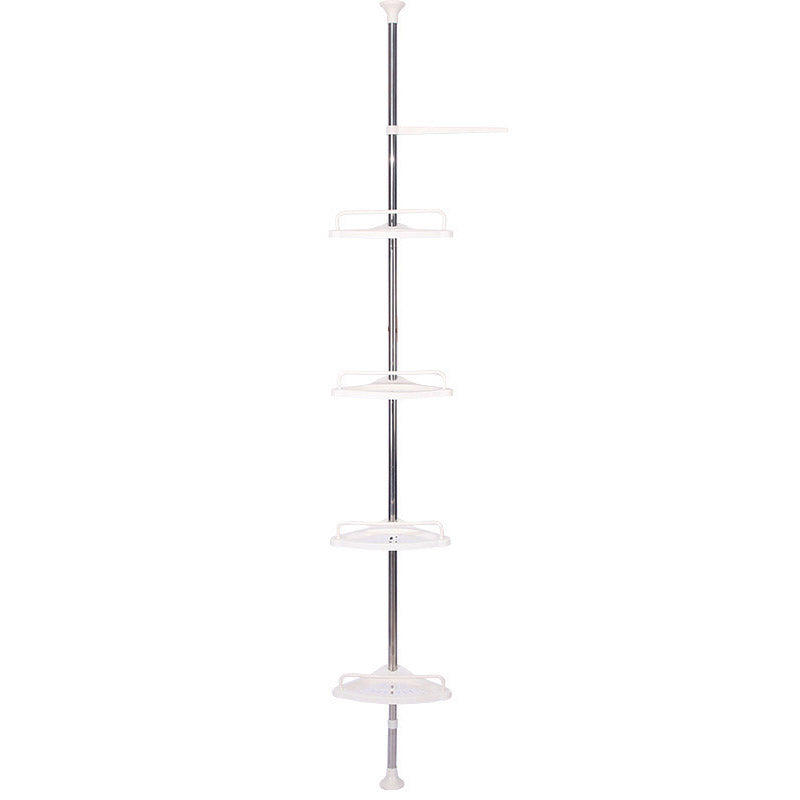 Retractable Tripod Bathroom Storage Shelf Tension Rod
