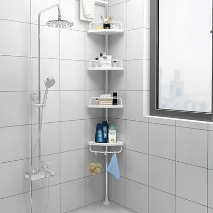 Retractable Tripod Bathroom Storage Shelf Tension Rod