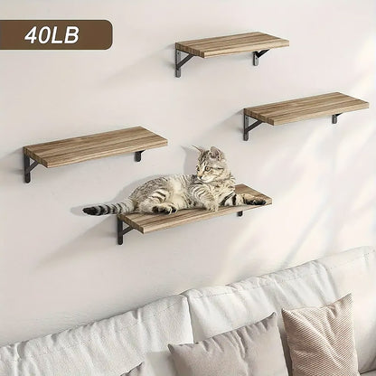 4pcs Solid Wall Shelf for Living Room Bedroom Entrance Storage Floating Shelves