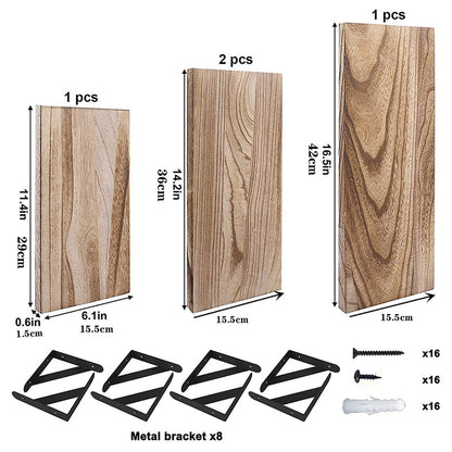 4pcs Solid Wall Shelf for Living Room Bedroom Entrance Storage Floating Shelves