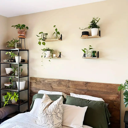4pcs Solid Wall Shelf for Living Room Bedroom Entrance Storage Floating Shelves
