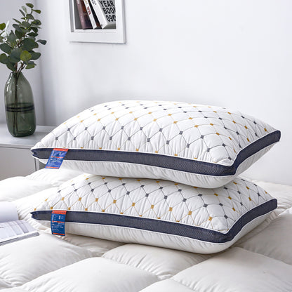 High Rebound Polyester Fibre Pillow 74x48cm Washable Bed Cushion