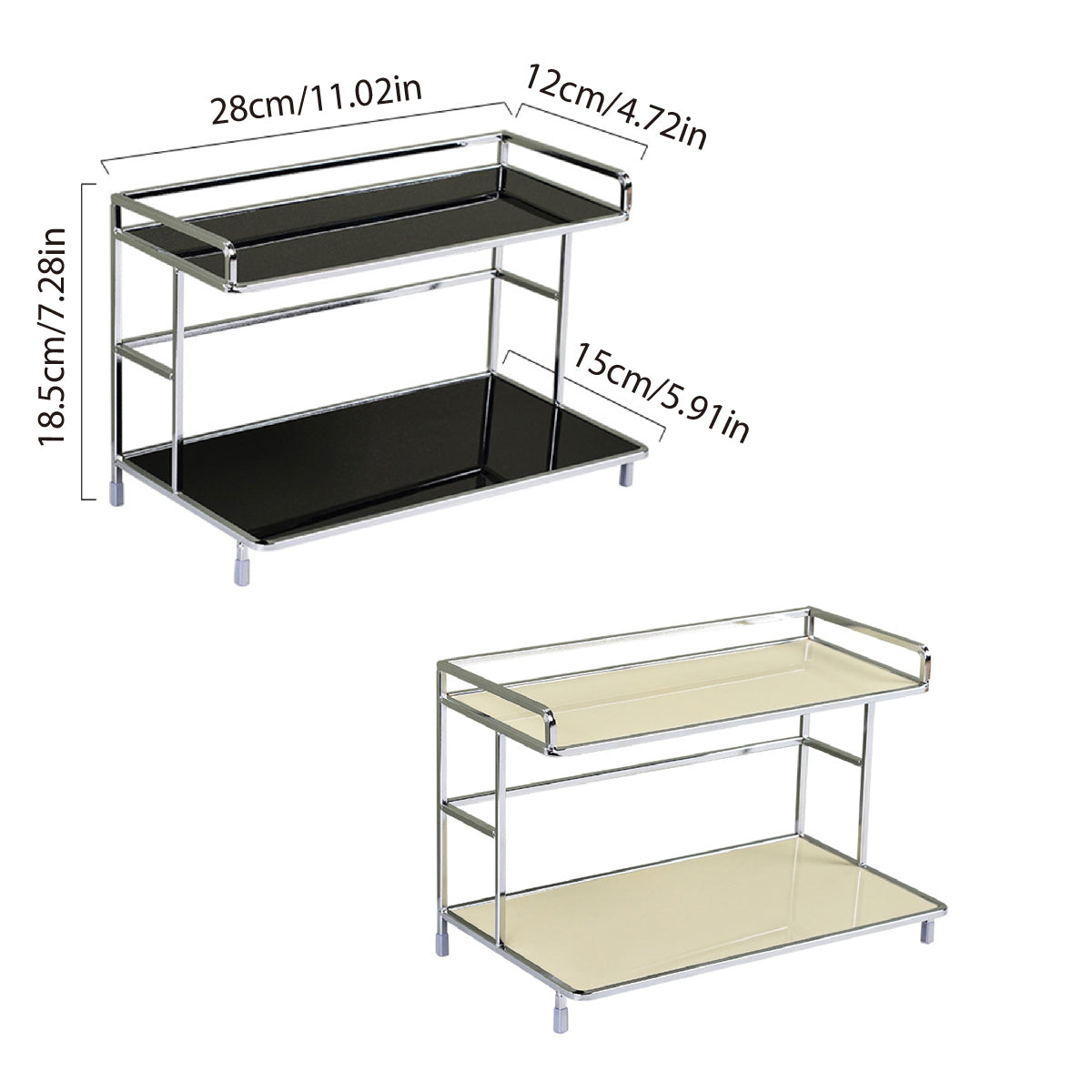 Kitchen Bathroom Desktop Storage Rack Water Cup Holder Cosmetic Iron Shelf  AU