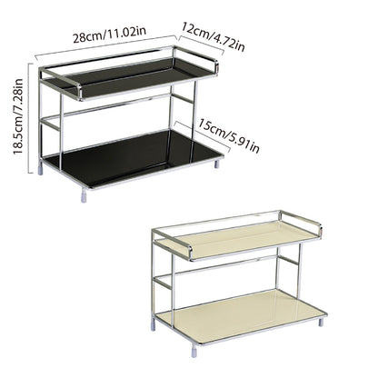 Kitchen Bathroom Desktop Storage Rack Water Cup Holder Cosmetic Iron Shelf  AU