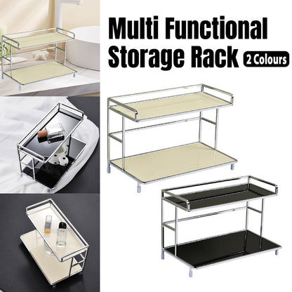 Kitchen Bathroom Desktop Storage Rack Water Cup Holder Cosmetic Iron Shelf  AU