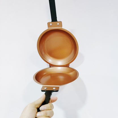 Double Sided Folding Skillet Cake Pan Frying Pan Cooking Pan Kitchen for Pancake