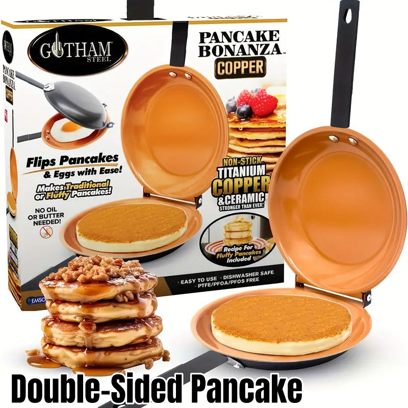 Double Sided Folding Skillet Cake Pan Frying Pan Cooking Pan Kitchen for Pancake