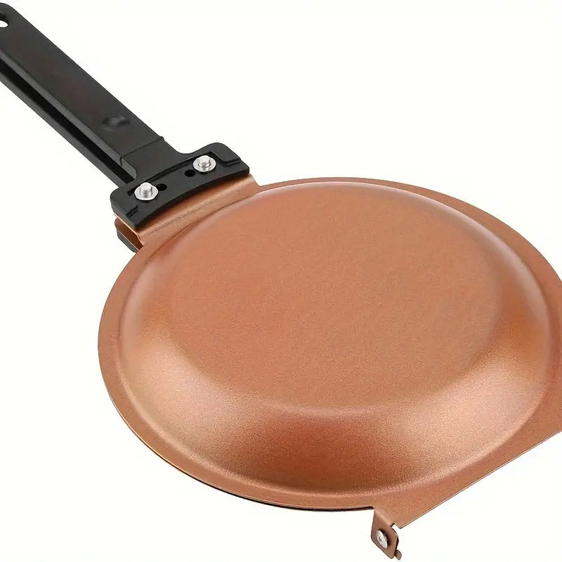 Double Sided Folding Skillet Cake Pan Frying Pan Cooking Pan Kitchen for Pancake