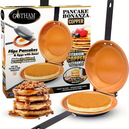 Double Sided Folding Skillet Cake Pan Frying Pan Cooking Pan Kitchen for Pancake