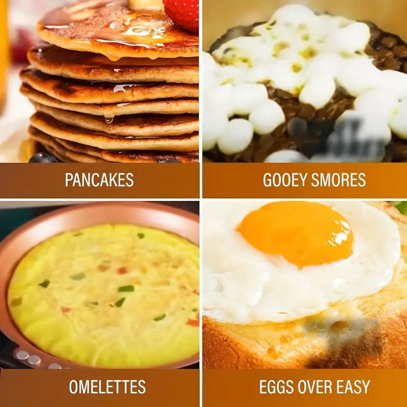 Double Sided Folding Skillet Cake Pan Frying Pan Cooking Pan Kitchen for Pancake
